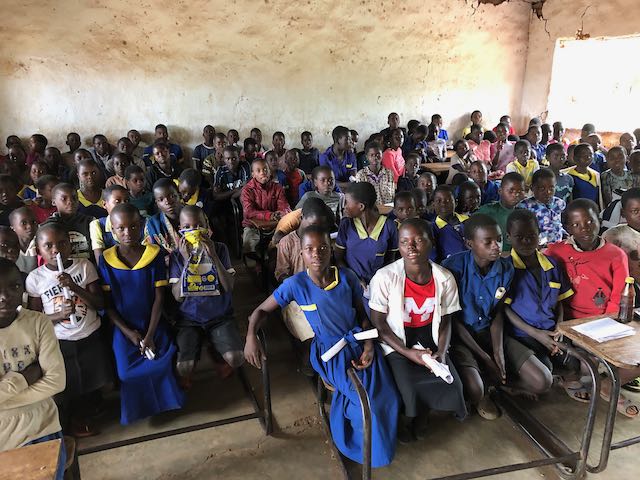 Malawi elementary school classroom in Africa